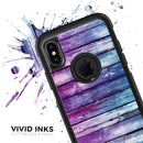Pink & Blue Dyed Wood - Skin Kit for the iPhone OtterBox Cases