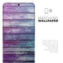 Pink & Blue Dyed Wood - Premium Vinyl Skin Decal for Samsung Galaxy S25 Ultra, S24, S23, S22 & All Galaxy S Models