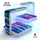 Pink & Blue Dyed Wood UV Germicidal Sanitizing Sterilizing Wireless Smart Phone Screen Cleaner + Charging Station