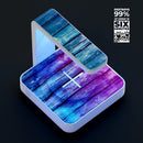Pink & Blue Dyed Wood UV Germicidal Sanitizing Sterilizing Wireless Smart Phone Screen Cleaner + Charging Station
