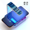 Pink & Blue Dyed Wood UV Germicidal Sanitizing Sterilizing Wireless Smart Phone Screen Cleaner + Charging Station