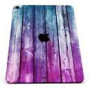 Pink & Blue Dyed Wood - Full Body Skin Decal for the Apple iPad Pro 12.9", 11", 10.5", 9.7", Air or Mini (All Models Available)