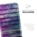 Pink & Blue Dyed Wood - Protective Skin Wrap & Decal – Compatible with iPhone SE to iPhone 17 Pro Max (All Models)