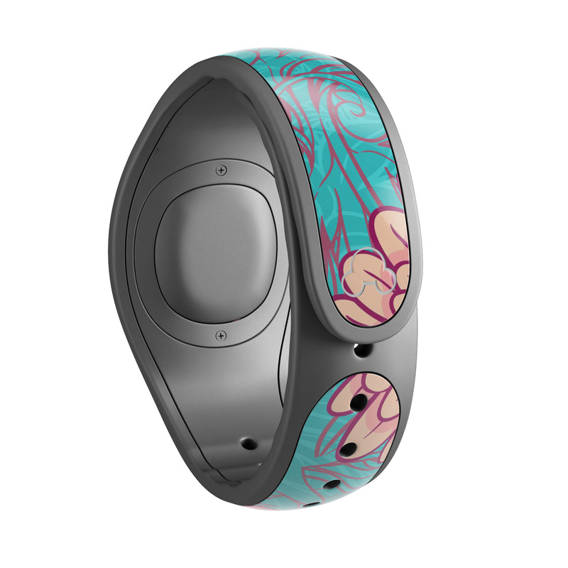 Glossy Soft Pink MagicBand Bow Icon Stickers