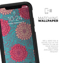Pink & Blue Floral Illustration - Skin Kit for the iPhone OtterBox Cases