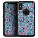 Pink & Blue Flowered Pattern - Skin Kit for the iPhone OtterBox Cases