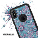 Pink & Blue Flowered Pattern - Skin Kit for the iPhone OtterBox Cases