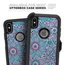 Pink & Blue Flowered Pattern - Skin Kit for the iPhone OtterBox Cases
