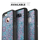 Pink & Blue Flowered Pattern - Skin Kit for the iPhone OtterBox Cases
