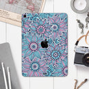 Pink & Blue Flowered Pattern - Full Body Skin Decal for the Apple iPad Pro 12.9", 11", 10.5", 9.7", Air or Mini (All Models Available)