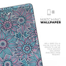 Pink & Blue Flowered Pattern - Full Body Skin Decal for the Apple iPad Pro 12.9", 11", 10.5", 9.7", Air or Mini (All Models Available)