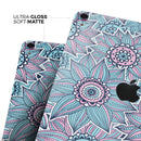 Pink & Blue Flowered Pattern - Full Body Skin Decal for the Apple iPad Pro 12.9", 11", 10.5", 9.7", Air or Mini (All Models Available)