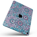 Pink & Blue Flowered Pattern - Full Body Skin Decal for the Apple iPad Pro 12.9", 11", 10.5", 9.7", Air or Mini (All Models Available)