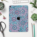 Pink & Blue Flowered Pattern - Full Body Skin Decal for the Apple iPad Pro 12.9", 11", 10.5", 9.7", Air or Mini (All Models Available)