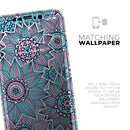 Pink & Blue Flowered Pattern - Protective Skin Wrap & Decal – Compatible with iPhone SE to iPhone 17 Pro Max (All Models)