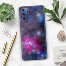 Pink & Blue Galaxy - Premium Vinyl Skin Decal for Samsung Galaxy S25 Ultra, S24, S23, S22 & All Galaxy S Models