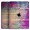 Pink & Blue Grunge Wood Planks - Full Body Skin Decal for the Apple iPad Pro 12.9", 11", 10.5", 9.7", Air or Mini (All Models Available)