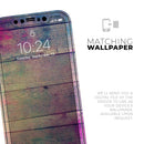 Pink & Blue Grunge Wood Planks - Protective Skin Wrap & Decal – Compatible with iPhone SE to iPhone 17 Pro Max (All Models)