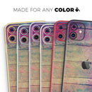 Pink & Blue Grunge Wood Planks - Protective Skin Wrap & Decal – Compatible with iPhone SE to iPhone 17 Pro Max (All Models)