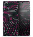 Pink & Light Blue Abstract Maze Pattern - Premium Vinyl Skin Decal for Samsung Galaxy S25 Ultra, S24, S23, S22 & All Galaxy S Models