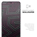 Pink & Light Blue Abstract Maze Pattern - Premium Vinyl Skin Decal for Samsung Galaxy S25 Ultra, S24, S23, S22 & All Galaxy S Models