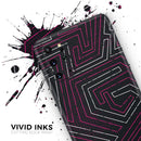 Pink & Light Blue Abstract Maze Pattern - Premium Vinyl Skin Decal for Samsung Galaxy S25 Ultra, S24, S23, S22 & All Galaxy S Models