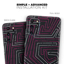 Pink & Light Blue Abstract Maze Pattern - Premium Vinyl Skin Decal for Samsung Galaxy S25 Ultra, S24, S23, S22 & All Galaxy S Models