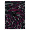 Pink & Light Blue Abstract Maze Pattern - Full Body Skin Decal for the Apple iPad Pro 12.9", 11", 10.5", 9.7", Air or Mini (All Models Available)