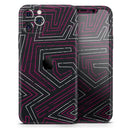 Pink & Light Blue Abstract Maze Pattern - Protective Skin Wrap & Decal – Compatible with iPhone SE to iPhone 17 Pro Max (All Models)