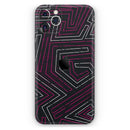 Pink & Light Blue Abstract Maze Pattern - Protective Skin Wrap & Decal – Compatible with iPhone SE to iPhone 17 Pro Max (All Models)