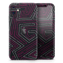 Pink & Light Blue Abstract Maze Pattern - Protective Skin Wrap & Decal – Compatible with iPhone SE to iPhone 17 Pro Max (All Models)