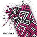 Pink & White Abstract Maze Pattern - Premium Vinyl Skin Decal for Samsung Galaxy S25 Ultra, S24, S23, S22 & All Galaxy S Models