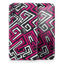 Pink & White Abstract Maze Pattern - Protective Skin Wrap & Decal – Compatible with iPhone SE to iPhone 17 Pro Max (All Models)