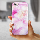 Pink 32 Absorbed Watercolor Texture iPhone 6/6s or 6/6s Plus 2-Piece Hybrid INK-Fuzed Case