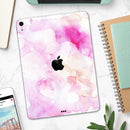 Pink 32 Absorbed Watercolor Texture - Full Body Skin Decal for the Apple iPad Pro 12.9", 11", 10.5", 9.7", Air or Mini (All Models Available)