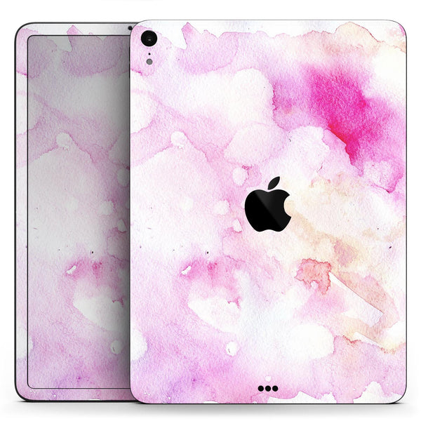 Pink 32 Absorbed Watercolor Texture - Full Body Skin Decal for the Apple iPad Pro 12.9", 11", 10.5", 9.7", Air or Mini (All Models Available)