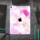Pink 32 Absorbed Watercolor Texture - Full Body Skin Decal for the Apple iPad Pro 12.9", 11", 10.5", 9.7", Air or Mini (All Models Available)