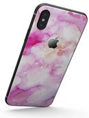 Pink 32 Absorbed Watercolor Texture - iPhone X Skin-Kit