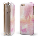 Pink 42 Absorbed Watercolor Texture iPhone 6/6s or 6/6s Plus 2-Piece Hybrid INK-Fuzed Case