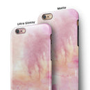 Pink 42 Absorbed Watercolor Texture iPhone 6/6s or 6/6s Plus 2-Piece Hybrid INK-Fuzed Case