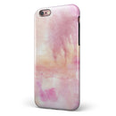 Pink 42 Absorbed Watercolor Texture iPhone 6/6s or 6/6s Plus 2-Piece Hybrid INK-Fuzed Case