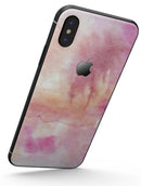 Pink 42 Absorbed Watercolor Texture - iPhone X Skin-Kit