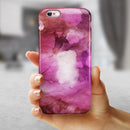 Pink 72 Absorbed Watercolor Texture iPhone 6/6s or 6/6s Plus 2-Piece Hybrid INK-Fuzed Case