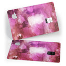 Pink 72 Absorbed Watercolor Texture - Premium Protective Decal Skin-Kit for the Apple Credit Card