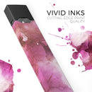 Pink 72 Absorbed Watercolor Texture - Premium Decal Protective Skin-Wrap Sticker compatible with the Juul Labs vaping device