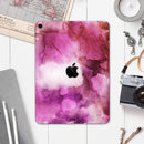 Pink 72 Absorbed Watercolor Texture - Full Body Skin Decal for the Apple iPad Pro 12.9", 11", 10.5", 9.7", Air or Mini (All Models Available)