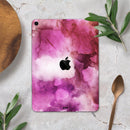 Pink 72 Absorbed Watercolor Texture - Full Body Skin Decal for the Apple iPad Pro 12.9", 11", 10.5", 9.7", Air or Mini (All Models Available)