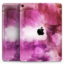 Pink 72 Absorbed Watercolor Texture - Full Body Skin Decal for the Apple iPad Pro 12.9", 11", 10.5", 9.7", Air or Mini (All Models Available)