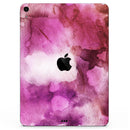 Pink 72 Absorbed Watercolor Texture - Full Body Skin Decal for the Apple iPad Pro 12.9", 11", 10.5", 9.7", Air or Mini (All Models Available)