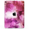 Pink 72 Absorbed Watercolor Texture - Full Body Skin Decal for the Apple iPad Pro 12.9", 11", 10.5", 9.7", Air or Mini (All Models Available)